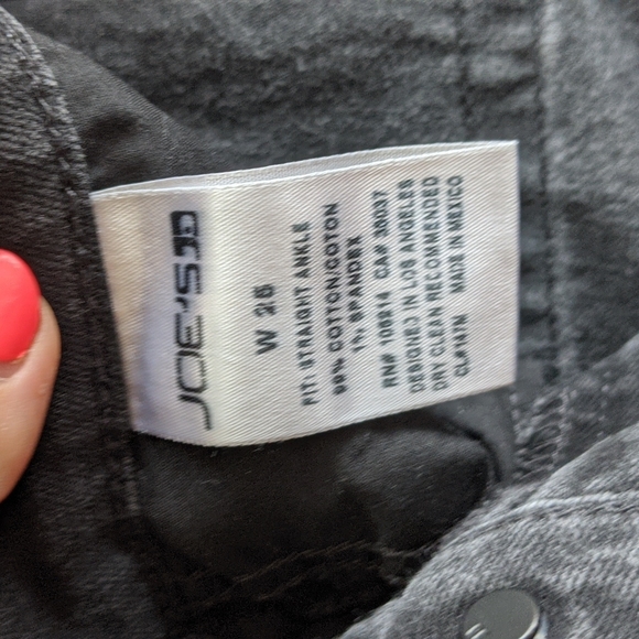 Black Joe's Kimora Straight Ankle Jeans Size W25 - Picture 5 of 6